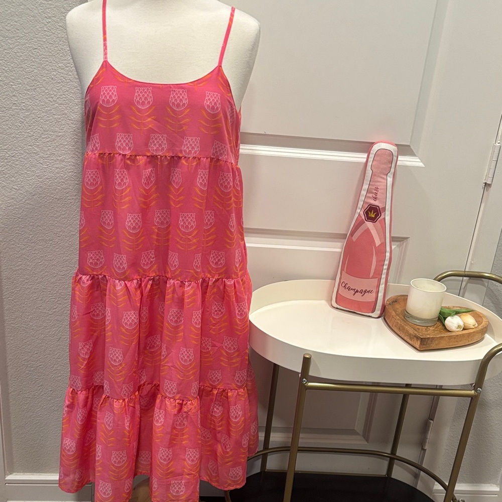 J. Marie Pink Tiered Sundress